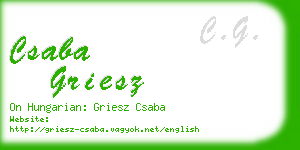 csaba griesz business card